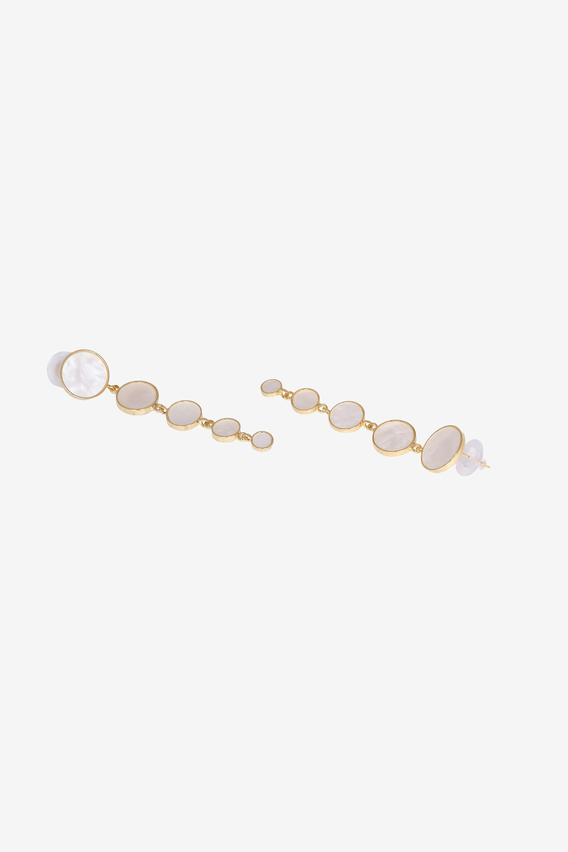 Off White Layered Statement Earrings, , image 2